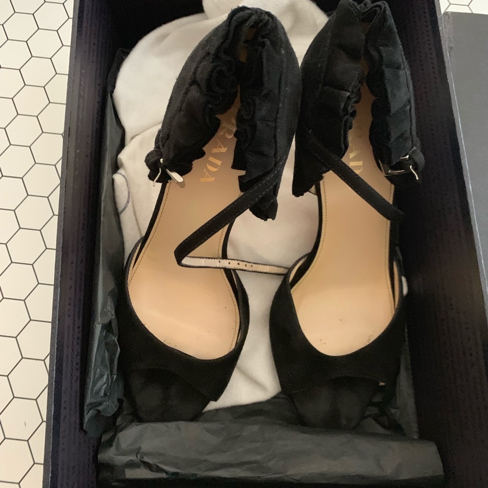 Prada suede heels